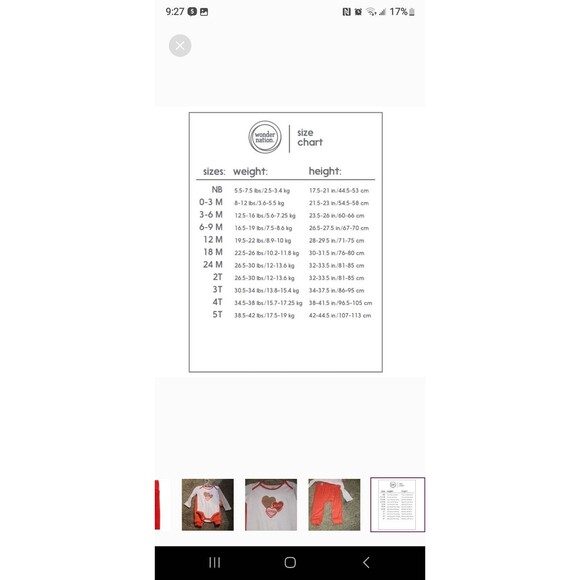 Wonder Nation Girls Valentine's Day Outfit Set 2-piece 12m - Picture 5 of 5